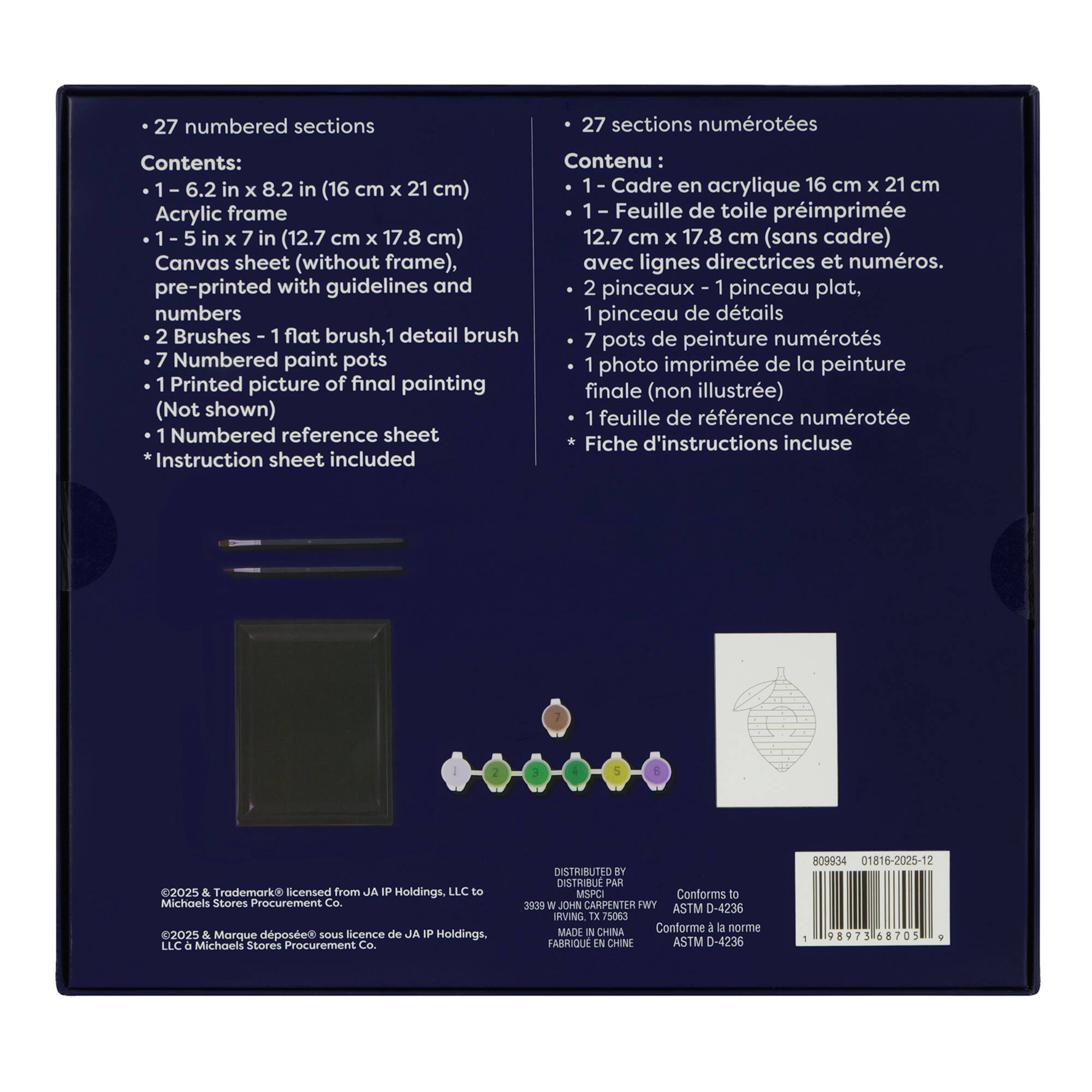 Jonathan Adler x Michaels 5" x 7" Lime Paint-By-Number Framed Kit